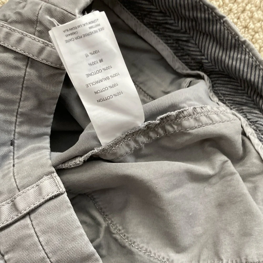 J. Crew Chino Shorts Size 4 Thick Fabric Preppy 100% Cotton Casual Grey EUC